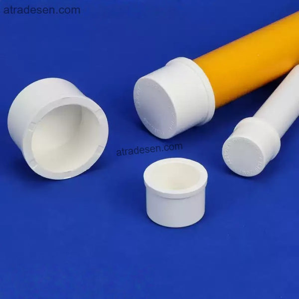 Premium White PVC End Cap (20mm-63mm) - Lesso Potable Water Pipe Plug