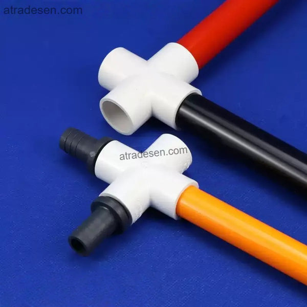Premium White PVC Equal Cross (20mm-63mm) - 4-Way Pipe Manifold Fitting