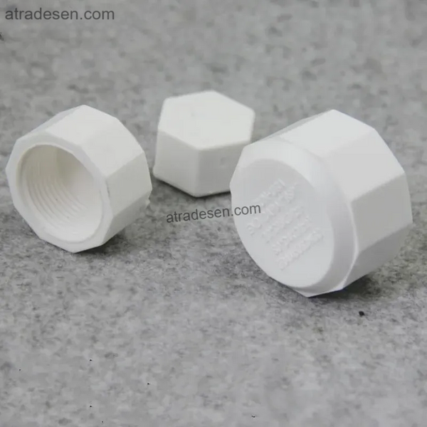 Premium White PVC Female Threaded Cap (1/2