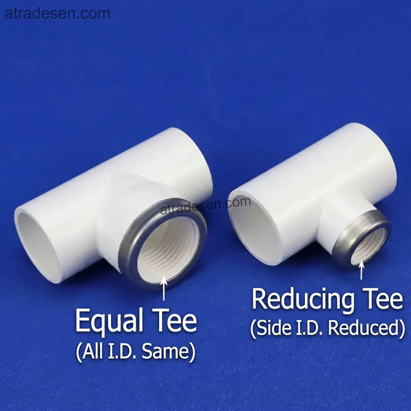 Premium White PVC Female Threaded Tee (20mm-32mm) - Lesso Slip x FPT Fitting