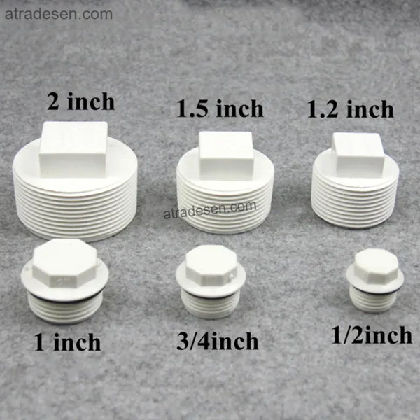 Premium White PVC Male Threaded Plug (1/2