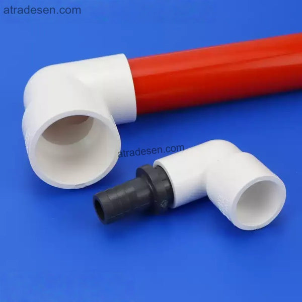 Premium White PVC Reducing Elbow (25mm-50mm) - Lesso 90-Degree Transition Fitting
