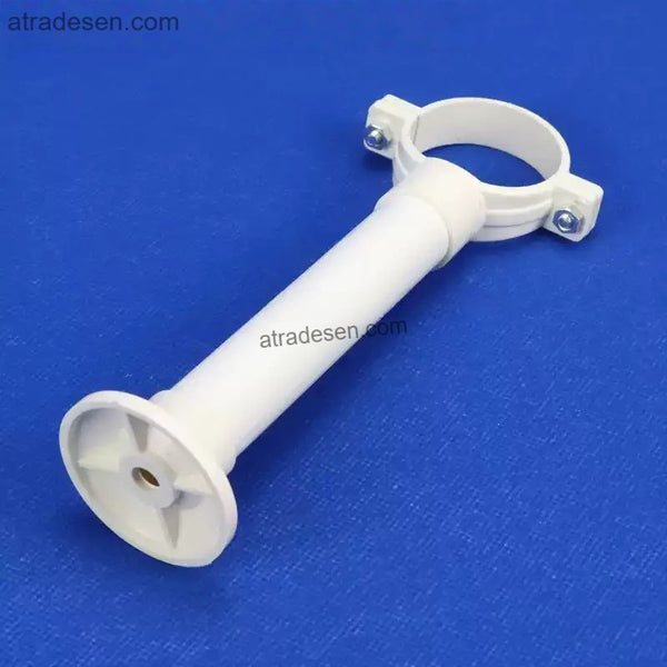 Premium White PVC Stand-Off Pipe Clamp (20mm-63mm) - Extended Suspension Bracket