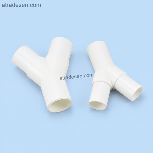 Premium White PVC Y-Branch Tee (16mm-20mm) - Aquarium Trickle Filter Splitter