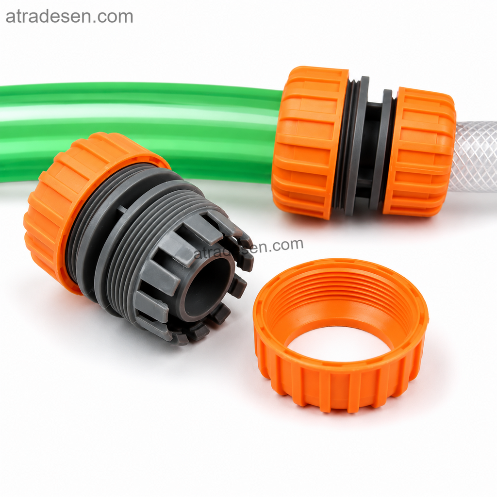Reusable Plastic Garden Hose Repair Splicer | Push-Fit Compression Hose Mender Connector - Atradesen