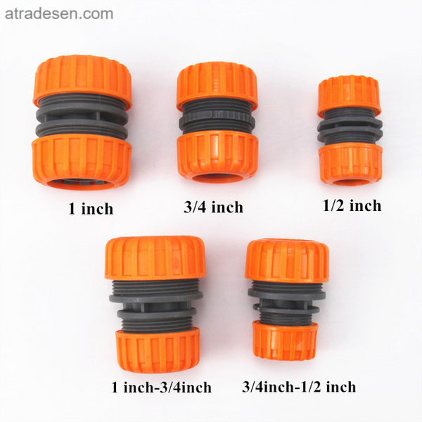 Reusable Plastic Garden Hose Repair Splicer | Push-Fit Compression Hose Mender Connector - Atradesen