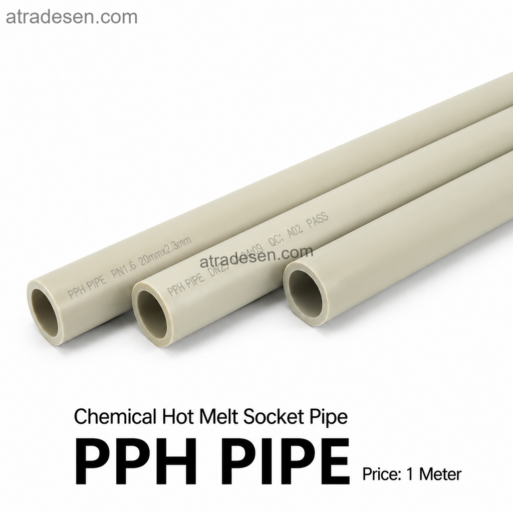 S.H PPH Chemical-Grade Rigid Pipe | S5 1.25MPa Hot-Melt Socket Fusion Anti-Corrosion Water Supply Tubing (20mm - 110mm)