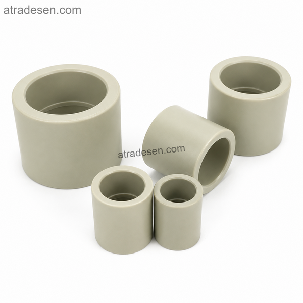S.H PPH Equal Coupling Fitting | S5 1.25MPa Chemical-Grade Hot-Melt Socket Fusion Straight Joint (20mm - 110mm)