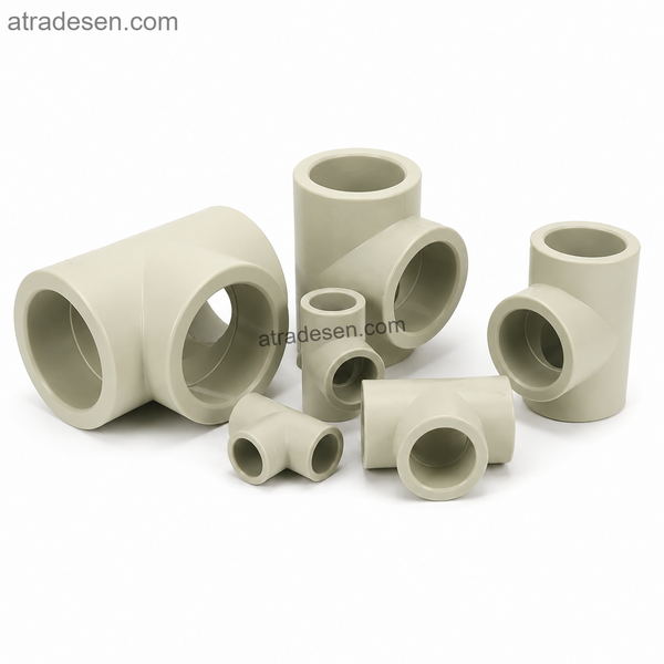 S.H PPH Equal Tee Fitting | S5 1.25MPa Chemical-Grade Hot-Melt Socket Fusion 3-Way Tee (20mm - 110mm)
