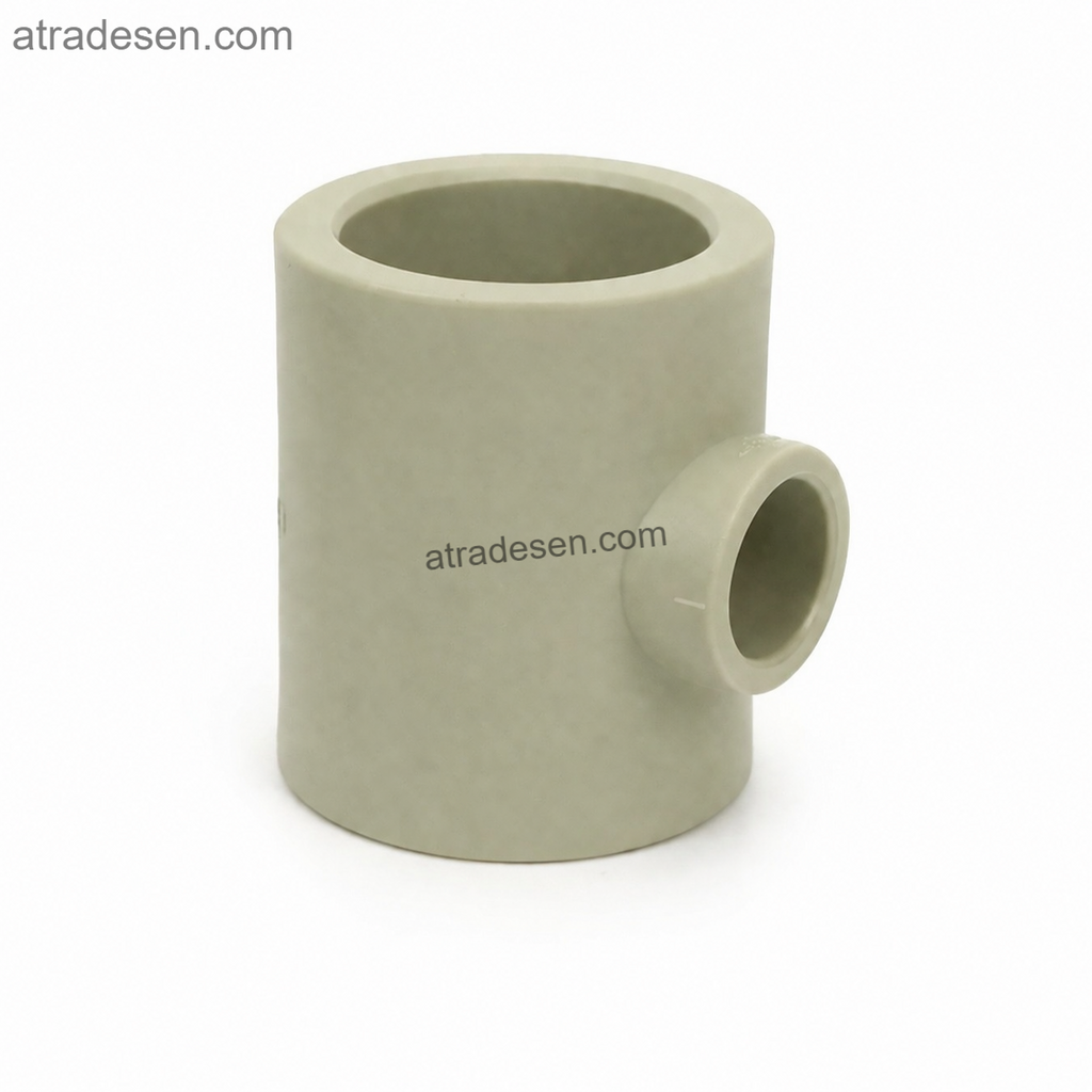 S.H PPH Socket Fusion Reducing Tee | S5 1.25MPa Chemical-Grade Hot-Melt Pipe Branch Tee Joint (25mm - 110mm)