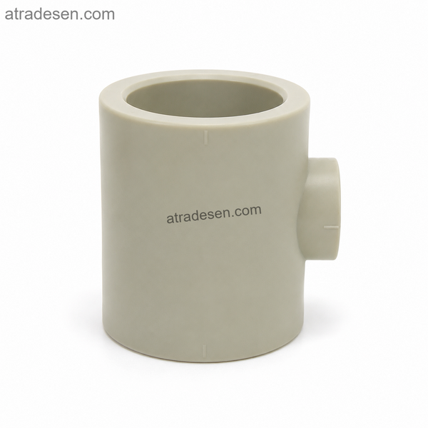 S.H PPH Socket Fusion Reducing Tee | S5 1.25MPa Chemical-Grade Hot-Melt Pipe Branch Tee Joint (25mm - 110mm)