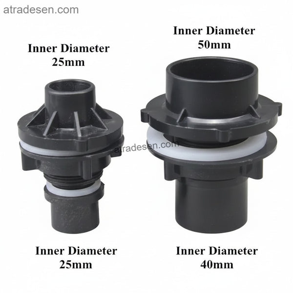 Split-Type Quick Release Aquarium Bulkhead | Upper/Lower Sump Water Joint | Standpipe Overflow & Drain Connector