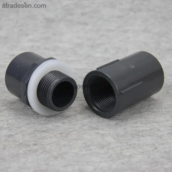 Standard UPVC Aquarium Bulkhead Fitting (20-75mm) | Straight Tank Connector with Silicone Gasket | 100% Watertight