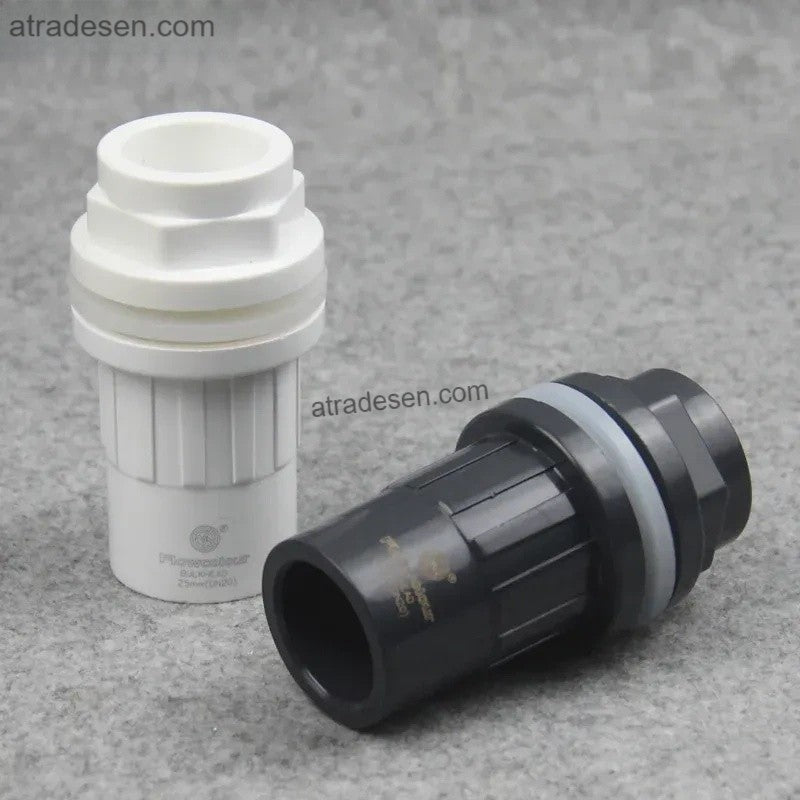 Premium UPVC Extended Aquarium Bulkhead Fitting (20-50mm) | Fully Threaded Water Tank Connector for Glass & Acrylic