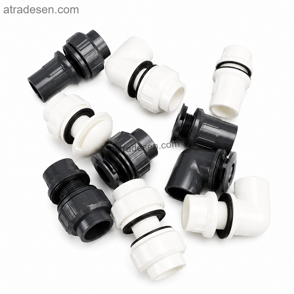Tianyan Aquarium PVC Bulkhead Fitting | Fish Tank Inlet, Outlet, Drain & Union Overflow Water Connector (20mm-50mm) - Atradesen