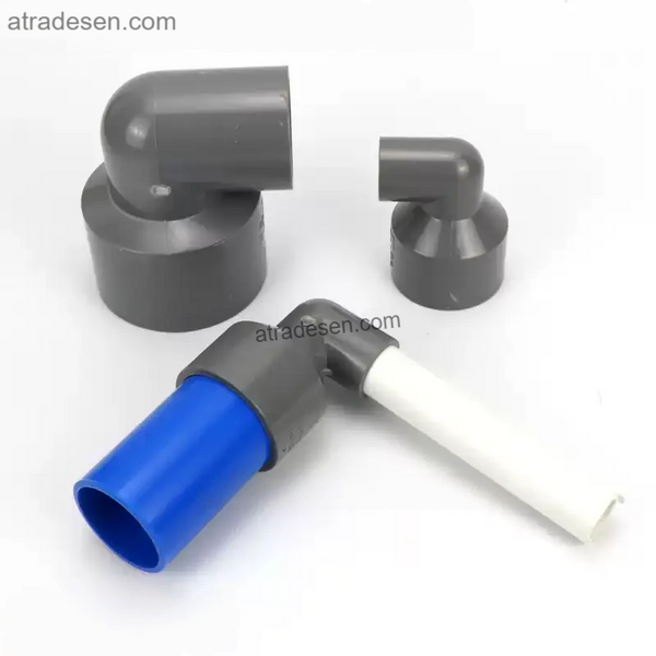 UPVC 90-Degree Reducing Elbow for Aquarium, Hydroponics & DIY (25mm - 63mm)