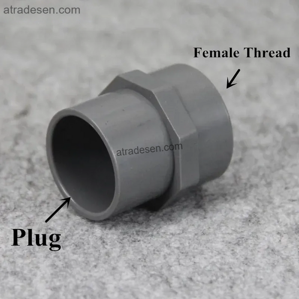 Heavy-Duty Industrial UPVC Female Thread Adapter for Pool & Agriculture (75mm - 110mm)
