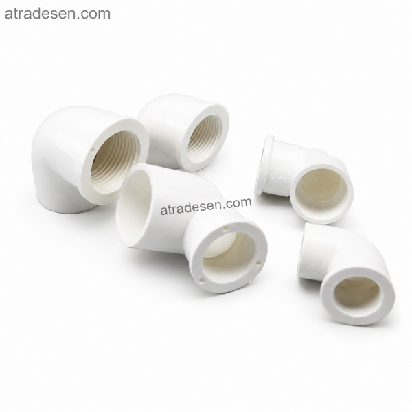 UPVC Female Threaded 90-Degree Elbow | Slip Socket to Female Thread Transition Elbow (20mm - 32mm) - Atradesen