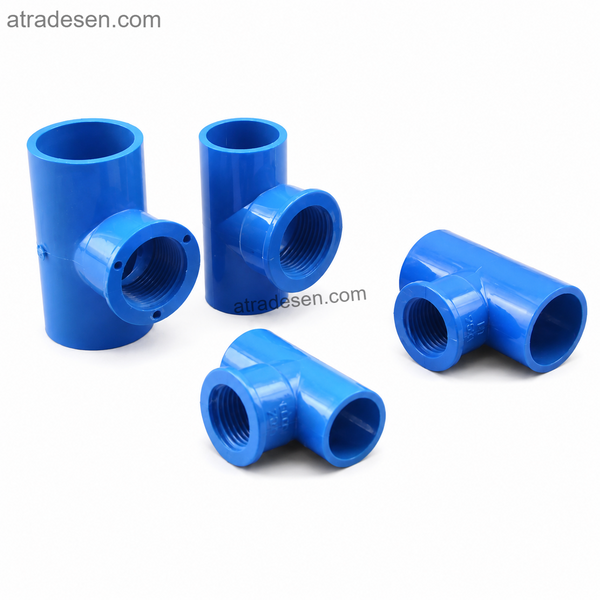 UPVC Female Threaded Branch Tee | Slip Socket Run to Threaded Branch Pipe Fitting (20mm - 32mm) - Atradesen