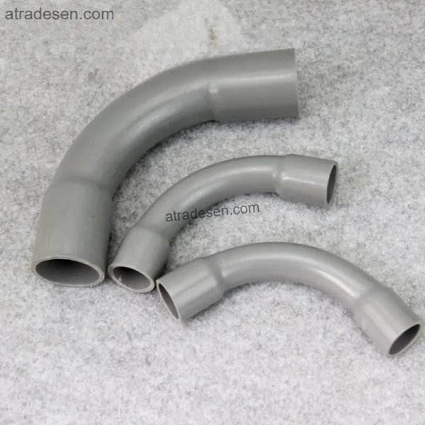 UPVC High-Flow Sweep Elbow Long Radius 90 Degree Bend for Aquarium & DIY Gray (20mm - 63mm)