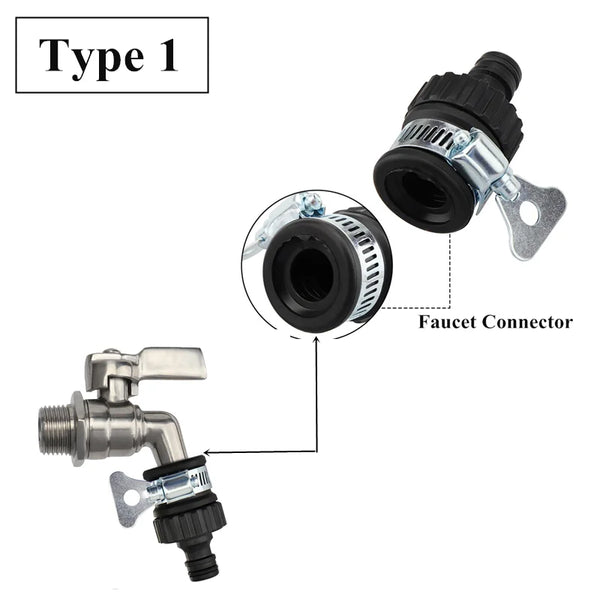 Universal Faucet Tap Adapter Quick Connector for Car Washing & Garden Irrigation