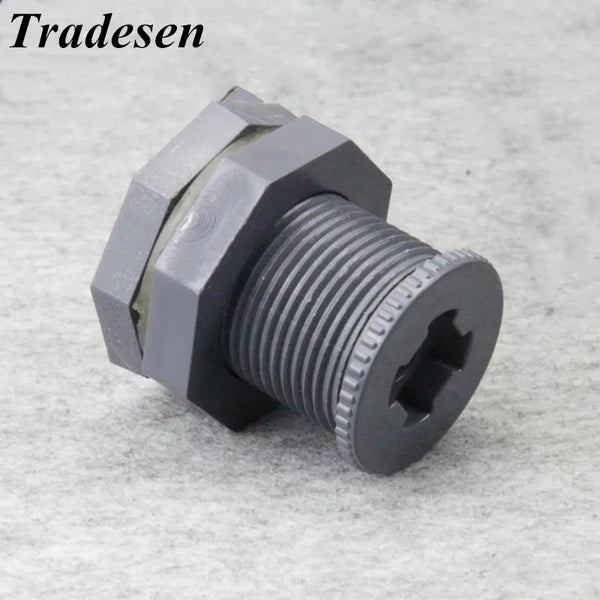 PVC Female Thread Bulkhead Pipe Connector for Aquarium Water Drainage