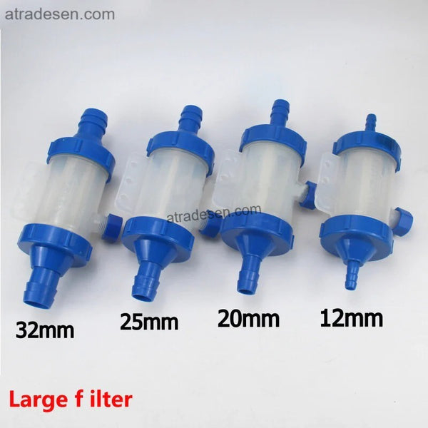 Clear Inline Barbed Hose Filter - Washable Nylon Water Strainer for Flexible Tubing