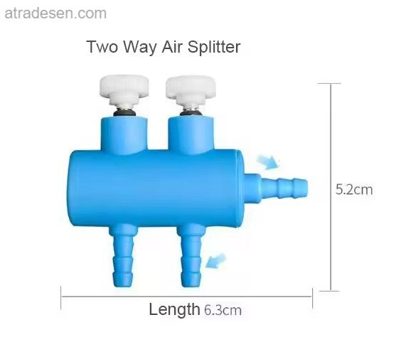 Plastic Adjustable Aquarium Air Valve Distributor - Multi-Port Pump Splitter