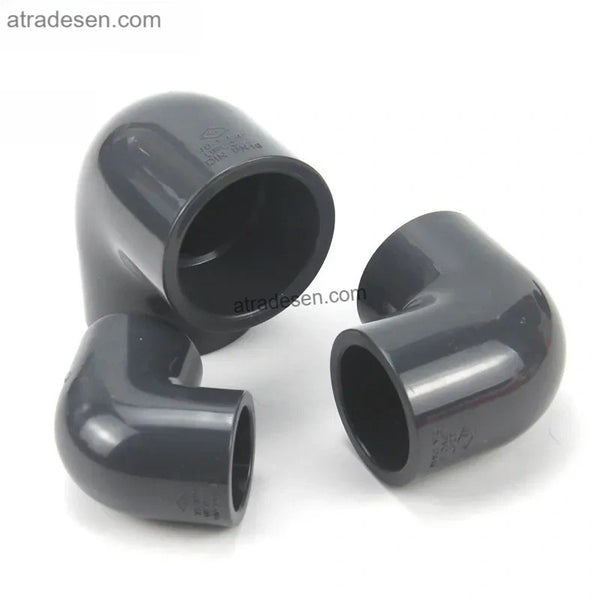 Premium Dark Grey UPVC 90-Degree Elbow (20mm-63mm) - Chemical Grade Slip Fitting