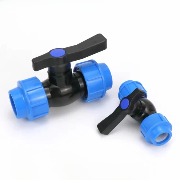 Premium PP Compression Ball Valve - UV Resistant Quick Connect Pipe Shut-Off