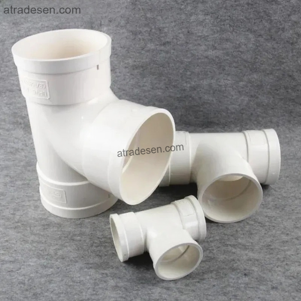 Heavy-Duty White PVC Sanitary Tee (50mm-200mm) - Commercial Drainage Fitting