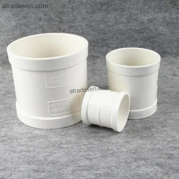 Heavy-Duty White PVC Drainage Coupling (50mm-200mm) - Straight Sewer Pipe Connector