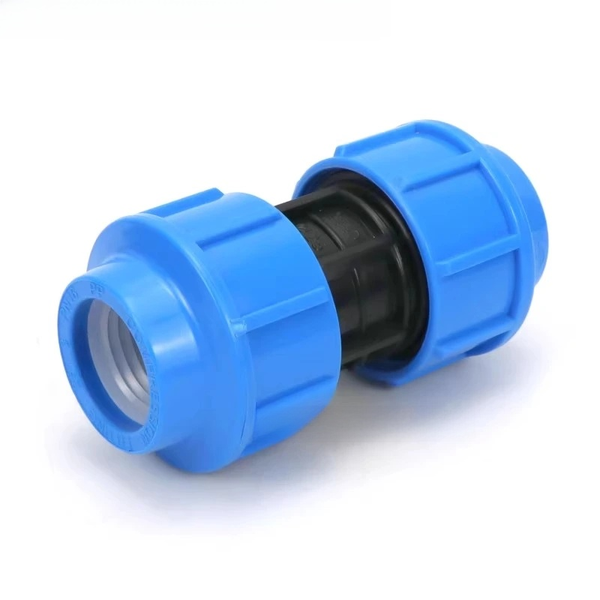 Premium PP Compression Straight Coupling - UV Resistant Quick Connect Pipe Fitting
