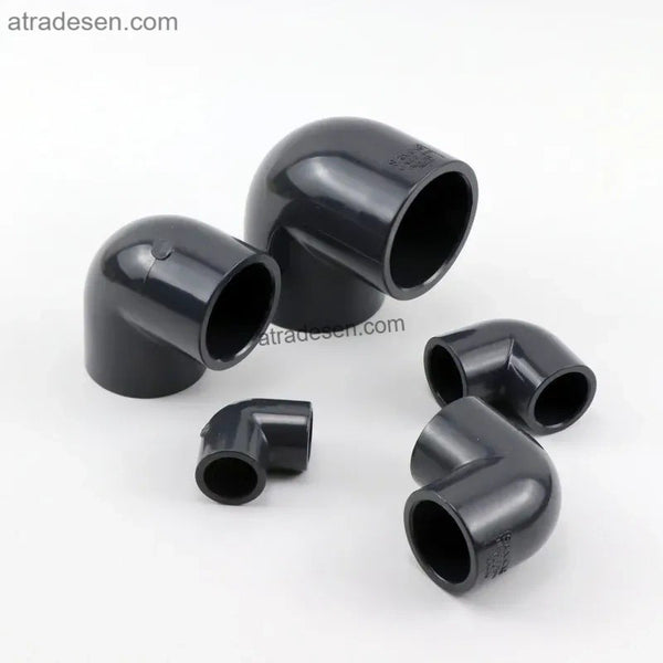 Premium Pure Black UPVC 90-Degree Elbow - Light-Blocking Slip Pipe Fitting (20mm to 50mm ID)