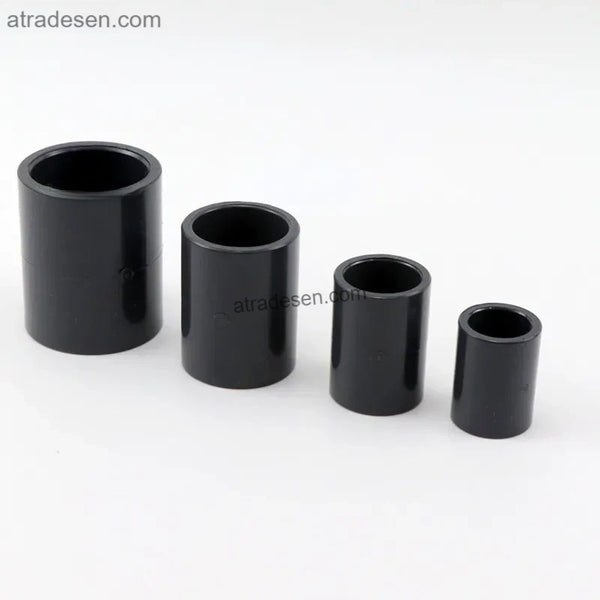 Premium Pure Black UPVC Coupling - Chemical Grade Slip Pipe Connector (20mm to 50mm ID)