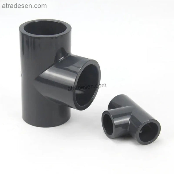 Heavy-Duty Dark Grey UPVC Equal Tee (90mm-315mm) - Industrial Chemical 3-Way Fitting