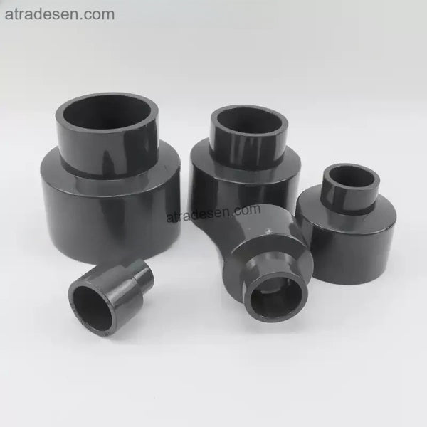 Premium Dark Grey UPVC Reducing Coupling (25mm-75mm) - Chemical Grade Pipe Reducer