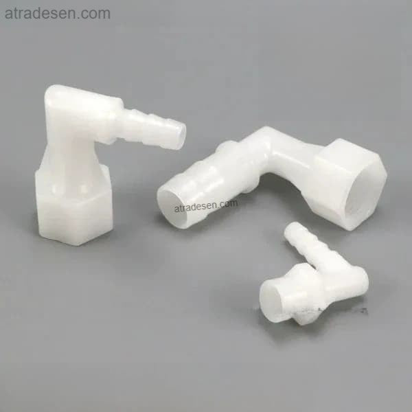 Premium PP 90° Female BSP Thread to Hose Barb Elbow - Plastic Tubing Adapter