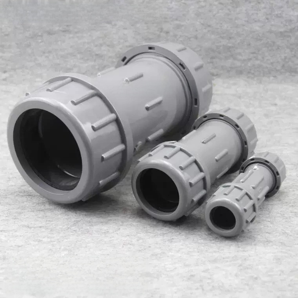 Heavy Duty UPVC Compression Coupling - Push-Fit Straight Pipe Repair Fitting