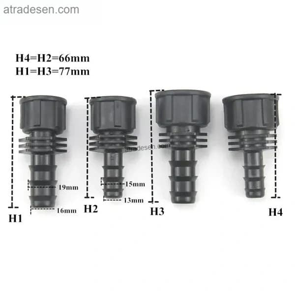 Plastic Swivel Female BSP Thread to Hose Barb Adapter - 360° Rotating Anti-Kink Connector