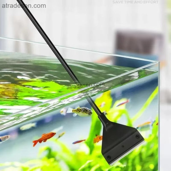 Premium Aluminum Alloy Aquarium Algae Scraper | Stainless Steel Razor Glass Cleaner | Glass Tanks ONLY